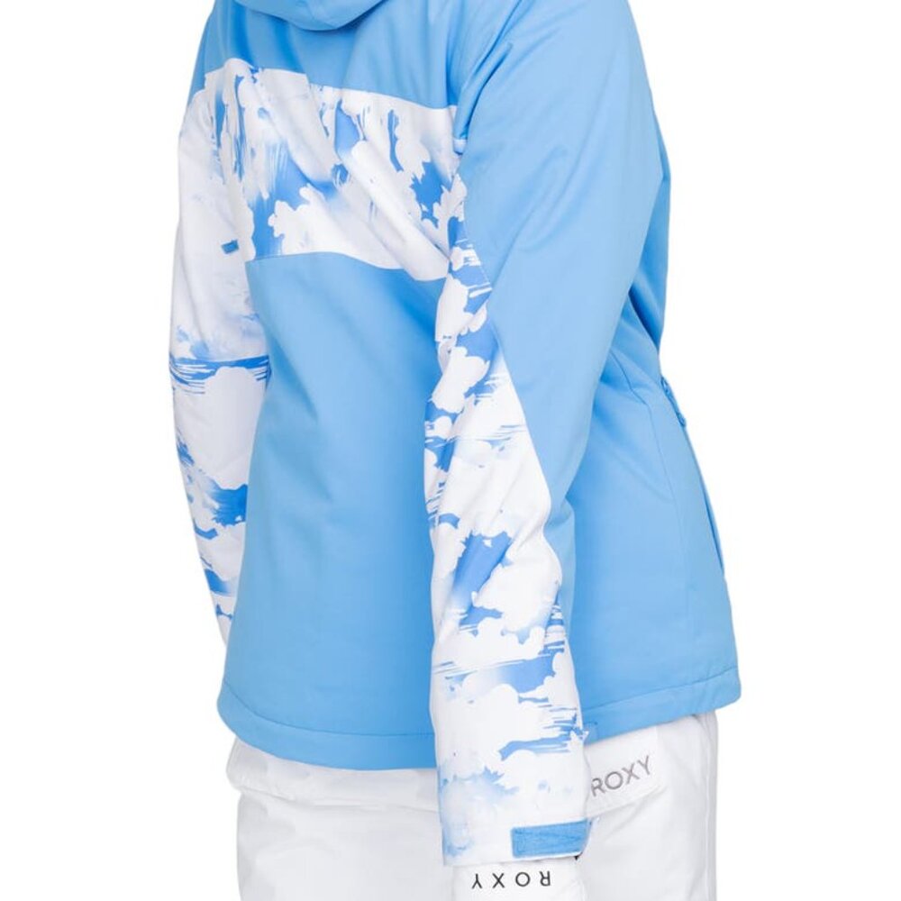 NWT Women's Roxy Jetty Block Azure Blue Clouds Snowboard Jacket Large - Picture 8 of 15